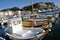 Wooden row boat in Cassis harbor