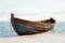 Wooden rowboat embodies coastal vibes, with a touch of vintage