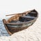 Wooden rowboat embodies coastal vibes, with a touch of vintage