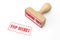 Wooden Rubber Stamp with Top Secret Sign