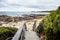 Wooden runway to access to the beach.