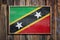 Wooden Saint Christopher and Nevis flag