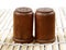 Wooden salt and pepper containers