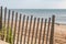 Wooden Sand Fence on Beach in Nags Head, North Carolina