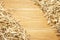 Wooden sawdust and shavings background