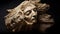 Wooden Sculpture Of A Woman\\\'s Face In The Style Of Ray Collins