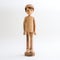 Wooden Sculpture Of A Young Boy: A Naomi Okubo Inspired Art Piece