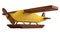 Wooden seaplane on pontoons