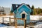 Wooden security booth in an abandoned pioneer children`s camp