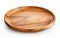 Wooden Serving Platter on White Background