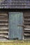 Wooden shed door