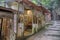 Wooden shed shop which old-fashioned object on display for local visitor to view