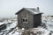 Wooden shelter hut in remote region of Finland