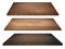 Wooden shelves, tabletop or cutting board isolated