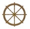 Wooden ship wheel