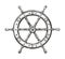 Wooden ship wheel. Sailing, nautical concept sketch vintage vector illustration
