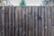 Wooden shiplap fence in garden