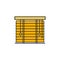 Wooden shutters blinds and horizontal jalousie thin line icon