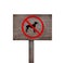 Wooden sIgn board NO EXCESSIVE BARKING PLEASE RESPECT OUR NEIGHBORS on white background