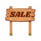 Wooden sign board. sale discount. Sale signboard. surface.
