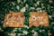 Wooden sign candy bar. Wedding pointer on wooden boards at wedding ceremony