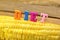 Wooden Sign Diet On Fresh Sweet Corn Close-up