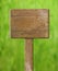 Wooden sign shield old weathered texture green