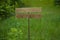 Wooden signage in the forest for direction