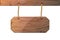 Wooden signboard on ropes, wild west wooden board