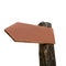 Wooden signpost direction guide isolate on white background with clipping path