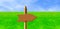 Wooden Signpost in Green Field