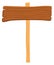 Wooden signpost icon. Cartoon timber plank board