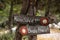 Wooden signpost showing the way to the Pustinja Blaca, desert area of the island of brac in croatia