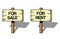 Wooden signs with rental statement