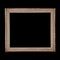 Wooden simple old photo frame black background minimalist brown golden