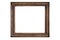 Wooden simple old photo frame dark brown background minimalist grooves lines