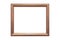 Wooden simple old photo frame white background minimalist golden red