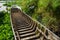 Wooden skeleton structure of the asian local boat