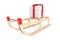 Wooden sledges with gift box