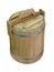 Wooden small barrel isolated,