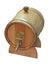 Wooden small barrel isolated,