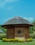 Wooden small house and blue sky