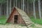 Wooden small house in the forest