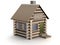 Wooden small house. The isolated illustration.