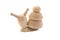 Wooden snail, wooden figures for painting with paints.
