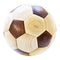 Wooden soccer ball isolated