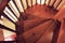 Wooden Spiral staircase made of antique wood