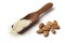 Wooden spoon with almond meal