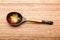 Wooden spoon close-up. a kitchen spoon. a spoon