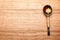 Wooden spoon close-up. a kitchen spoon. a spoon